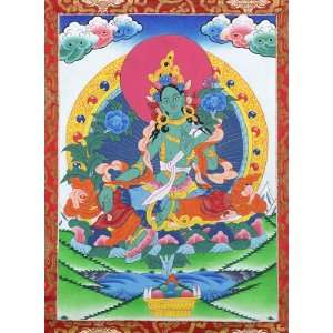  Green Tara Tibetan Buddhist Thangka 