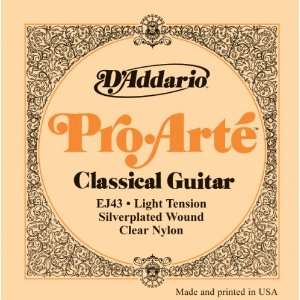  DAddario Classical Guitar Pro Arte Silverplated Light 