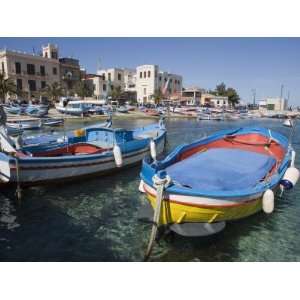  Traditional Fishing Boats, Harbour, Mondello, Palermo 