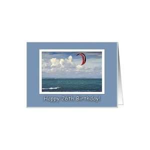  Kite surfing   Happy 26th Birthday Card Toys & Games