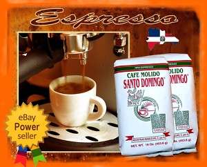 BEST ESPRESSO COFFEE GROUND SANTO DOMINGO CAFE 2 BAGS  