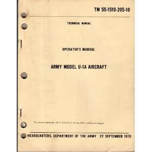  Operators Manual Army Aircraft U 1A Aircraft (de Havilland 