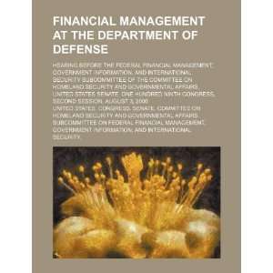  Financial management at the Department of Defense hearing 