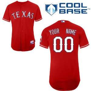  Texas Rangers Customized Authentic Alternate 1 Cool Base 