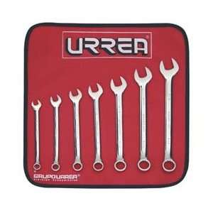 Urrea 1200h 12 pt Combination Chrome Wrench Set in Vinyl Pouch 3/8 in 