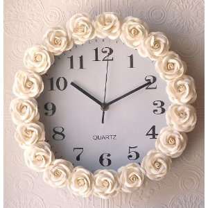  Cream Rose Wall Clock