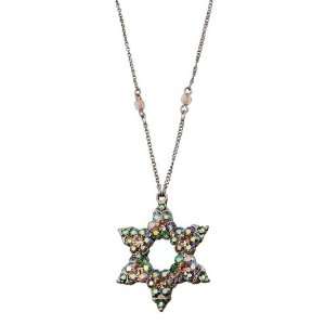 Michal Negrin Authentic Star of David Silver Plated Pendant Ornate 