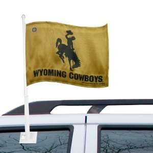  Wyoming Cowboys 11 x 15Gold Car Flag