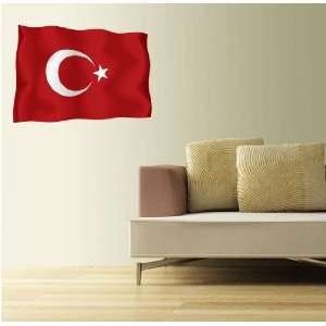  TURKEY Flag Wall Decal Room Decor 25 x 18