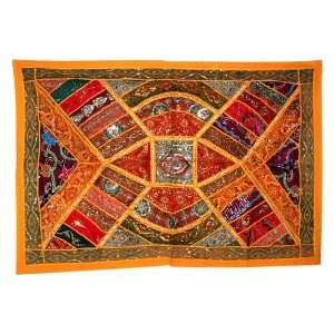  Magnificent Wall Hanging Tapestry with Pretty Zari Work 