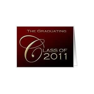  Graduation Invitation, Class of 2011 Invitation, Red Card 