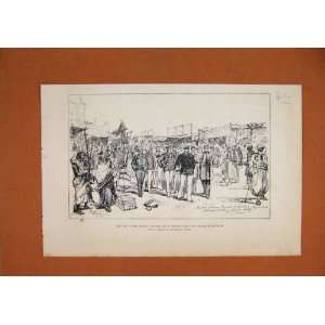 War Soudan Admiral Hewett Walking Souakim 1884 Sketch  