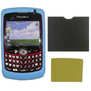 COMBO** Blackberry Curve 8300, 8310, 8320, 8330 Baby Blue Silicone 
