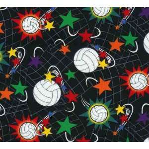   Volleyball Fabric by Timeless Treasures Fabrics Arts, Crafts & Sewing