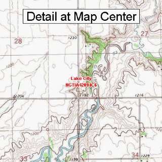 USGS Topographic Quadrangle Map   Lake City, Iowa (Folded/Waterproof)