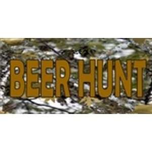  Beer Hunt Camo License Plate Plates Tags Tag auto vehicle 