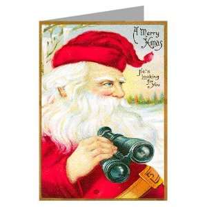  Victorian Santa Spying on Good Little Girls and Boys 