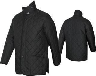 NEW MENS URBAN ISLAND HUNTING QUILTED BLACK PADDED FULL ZIP JACKET 