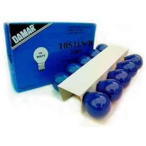   Blue Incandescent Color Light Bulb E17 Intermediate Base 130V (4/pack