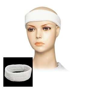   Tennis Athlete Elastic Head Band White