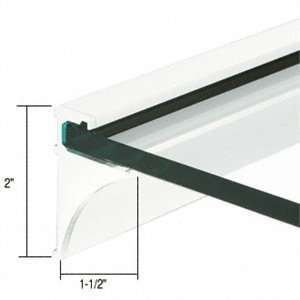   White 36 Aluminum Shelving Extrusion for 1/4 Glass