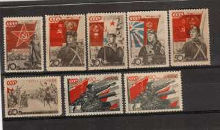 RUSSIA YR 1938,SC 629 35,MI 588 94,MNH,RED ARMY ANNIVER,VARIETY  