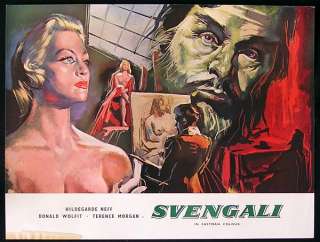   1954 Hildegarde Neff Wolfit GREAT ARTWORK Trade Movie poster  