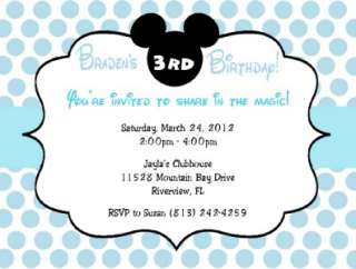 Mickey Mouse Minnie Mouse Invitations  