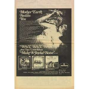Mother Earth Tracy Nelson LP Promo Poster Ad 1969 