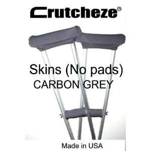 Crutcheze Skins Underarm Crutch and Grip Covers No Pads Carbon Grey 