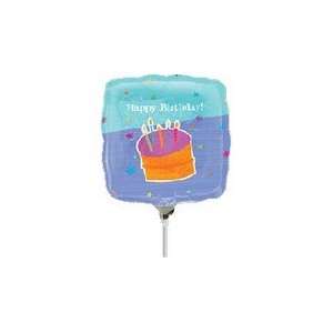   Birthday Orange Cake   Mylar Balloon Foil