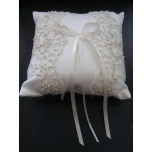  Satin & Beads Ring Bearer Pillow   Bridal 