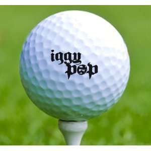  3 x Rock n Roll Golf Balls Iggy Pop Musical Instruments