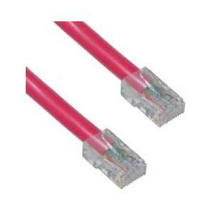  CAT5E, UTP, Crossover, Bootless, 350MHz, Red, 10 ft 