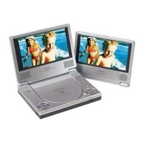  Dual Screen Audiovox D1708ES 7 Inch Portable DVD Player 