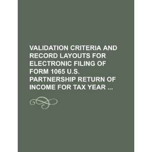   Form 1065 U.S. partnership return of income for tax year