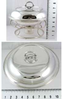 HANDSOME ENGLISH GEORGIAN STERLING SILVER CHAFING DISH  