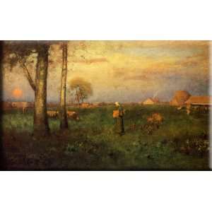    Sundown 30x18 Streched Canvas Art by Inness, George