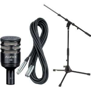  Audix D6 Kick Drum Mic with Cable and Stand Musical 