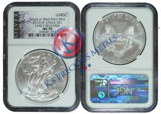 2012 (W) Liberty Series Silver Eagle $1 NGC MS70 MS 70 Early Releases 