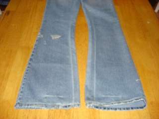 Fun Painted Unique WORN Silver Jeans Size 28/33 AIKO Good Condition 