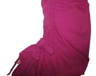 EMANUEL UNGARO FUCHSIA STRETCHY JERSEY RUCHED COCKTAIL/PARTY DRESS~2/4 