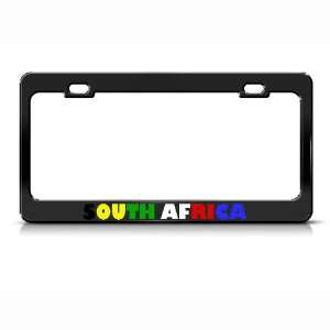  South Africa Flag Country Metal license plate frame Tag 