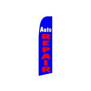 Auto Repair (Blue/Red) Feather Flag (11 x 2.5 Feet) Patio 