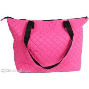    Personalized Hot Pink Quilted Shopper Tote/Diaper Bag Baby