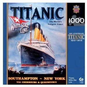   Titanic 1000 Piece Puzzle, Titanic White Star Line Toys & Games