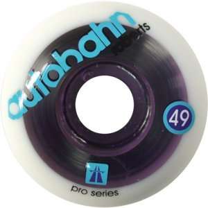  Autobahn Roberts Pro DD 49mm White/Purple Skateboard 