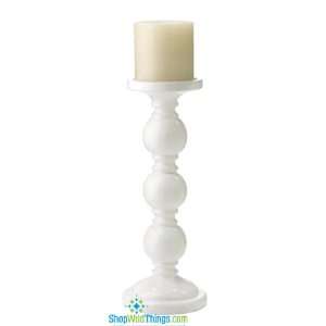  Candle Holder Triple Stack   White