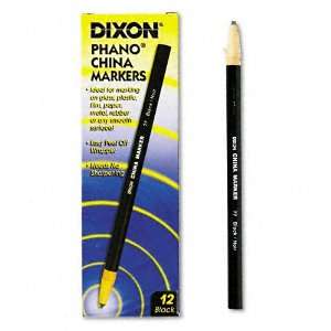  Black China Markers   12 Pack