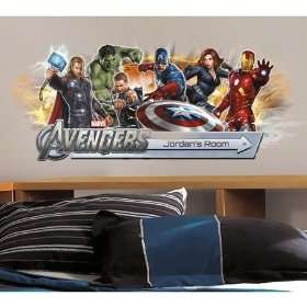  Avengers Peel & Stick Giant Headboard w/Personalization 